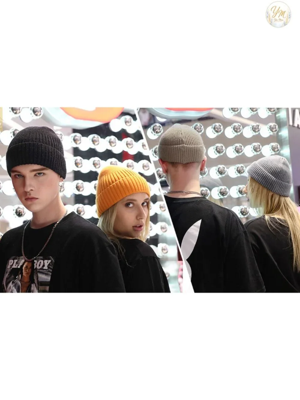 Wool Fisherman Beanie Winter Knit Skull Cap Cuffed Short Watch Hat